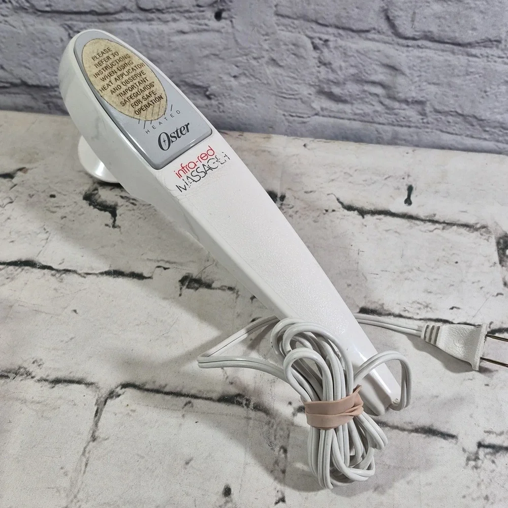 Vintage Oster Infrared Handheld Massager Heated Vibration 120V In White